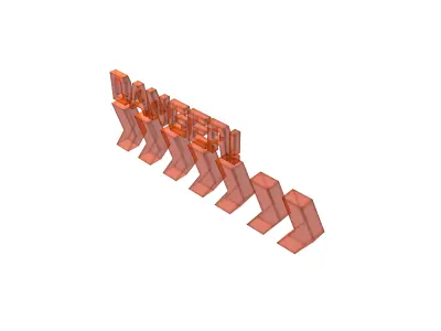 Cyberpunk Future Danger Sign v2 023 Low-poly 3D model