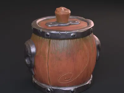 Skull Barrel 3D model