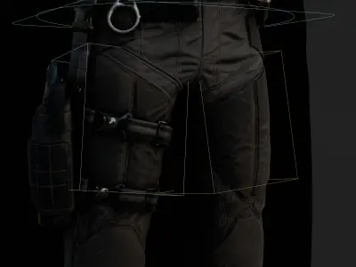 Batman 3D Model The Batman Pattinson Rigged PBR Blender FBX OBJ Low-poly 3D model