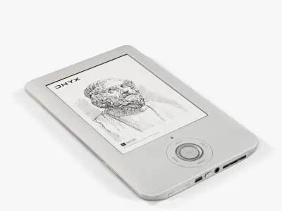 Onyx Boox A60 e-reader Low-poly 3D model