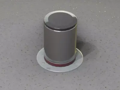 Dark Red Light-Column -4- Street-Light 9 Low-poly 3D model