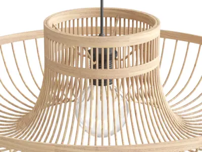 Luminaire sumbawa - suspension en bambou 3D model