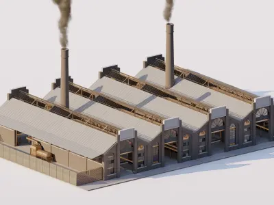 Warehouse-Warehouse Building 3D model