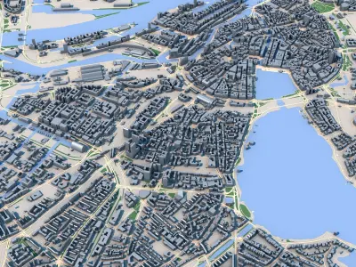 Hamburg City Germany 3D model