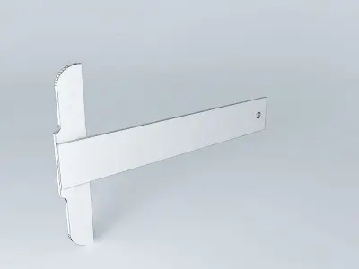 Ruler orange and door handle Free 3D model