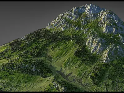 Alpine mountain Pack 3D model