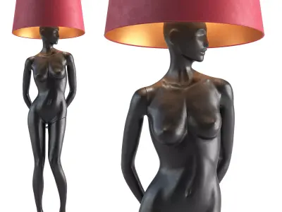 Mannequin Floor Lamp Rebekka 3D model