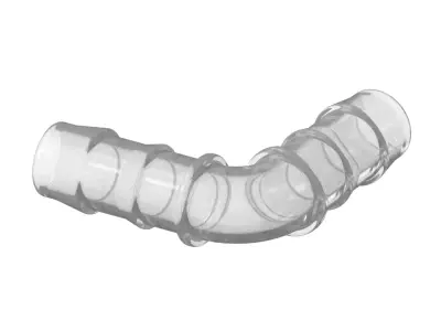 Transparent Irrigation Pipe L Joint 3D model