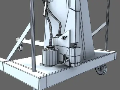 Hand-operatived crane 3D model