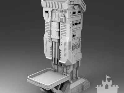 Martian landing pad 3D print model