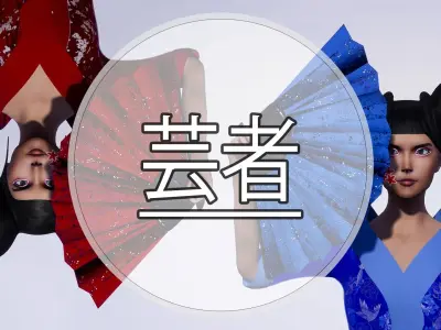 Geisha Low-poly 3D model