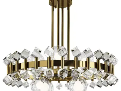 Beauty blin chandelier Low-poly 3D model