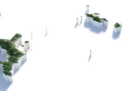 Seychelles Terrain Country 3D model