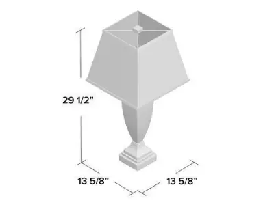 Pershore Dark Bronze Table Lamp Light Set 3D model