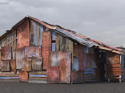  Rusty Sheet Metal Huts Collection 2 