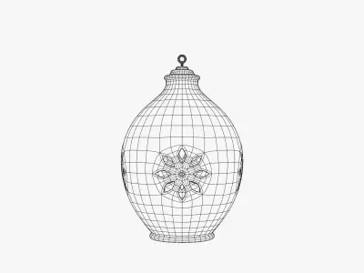 Ceramic Hanging Lantern - Terracotta Lantern 3D model