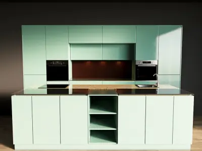 3-Kitchen3 glossy 1 3D model