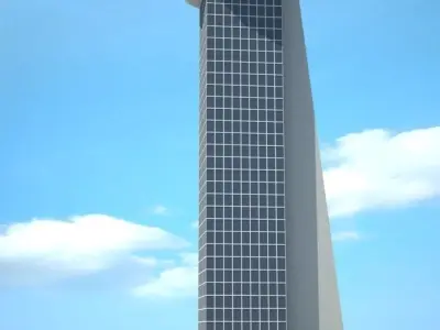 Skyscraper 01 Low-poly 3D model