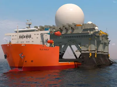  Blue Marlin Heavy Lift Vessel with Sea SBX Rigged 