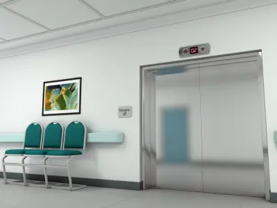 Elevator Lobby Scene MAX 3D model