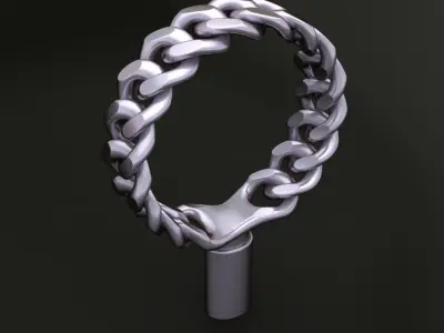 Cuban Link Bottom Fused Mix Size 3D print model