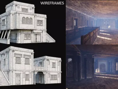 ARABIC 02 with INTERIORS 4K TEXTURES Low-poly 3D model