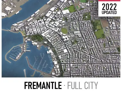 Fremantle Low-poly 3D model