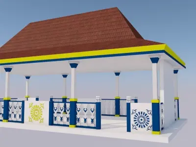 GAZEBO INDONESIA 3D model