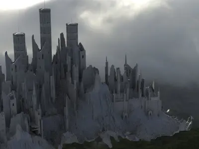 Medieval fortress Expanded Huge 3D model