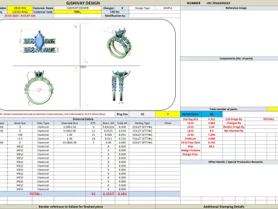 Marquise Diamond Double Band Engagement Ring 3D 3D print model