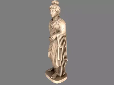 Ancient Statue Low poly 3d model Low-poly 3D model