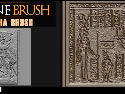 40 Real Alpha Stone Brushes - Stone Brushes-Vol 06 Texture