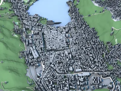 Cityscape Como Italy 3D model