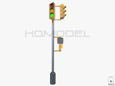 Traffic Lamp PBR 3D model
