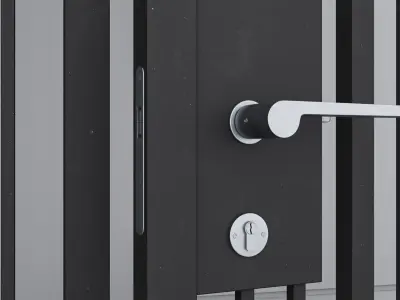 Aluminium door 31 3D model