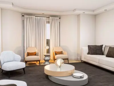 living room Low-poly 3D model 13