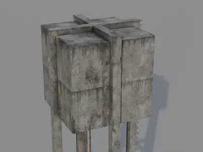 Water Tank Low-poly 3D model