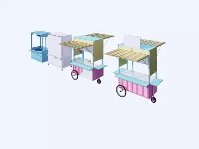 ASSET TRADE CART MARKET  3D model