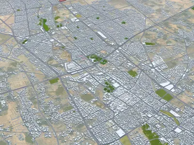 Buraydah Saudi Arabia Low-poly 3D model