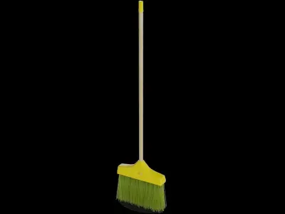 Brooms mops and window squeegees Broom Low-poly 3D model