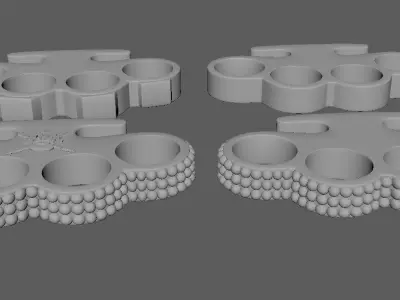5 brass knuckles 3D model