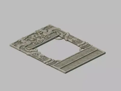 the main city - the city gate - ground relief 3D model