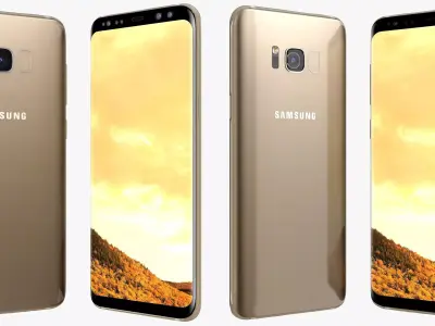 Samsung Galaxy S8 Maple Gold 3D model