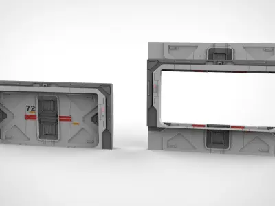 sci fi door 21 3D model