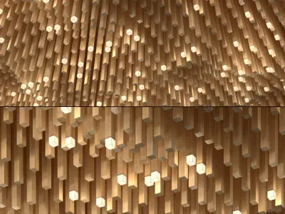 False wooden ceiling 3D model