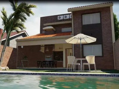 Roustic House 3D and 2D Model 3D print model