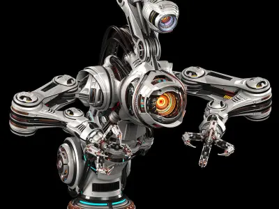 Sci Fi Advanced Robotic Arms Collection 3D Model Pack