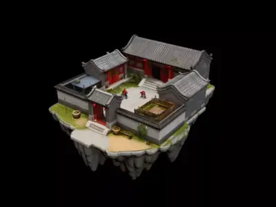 courtyard 3D model