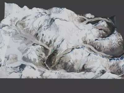  Makalu Mountain Low-poly 3D model