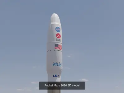 Space rocket in sky 3D Model Pack